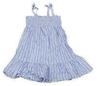 Bílo-modré pruhované lehké šaty Primark