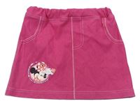 Růžová sukně riflového vzhledu s Minnie Disney