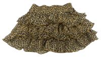 Béžová šifonová sukně s leopardím vzorem Dopodopo