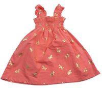 Růžové žabičkové šaty s jednorožci Picapino