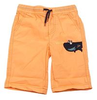 Neonově oranžové plážové kraťasy se žralokem Kiki&Koko