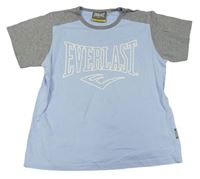 Světlemodro-šedé tričko s logem Everlast