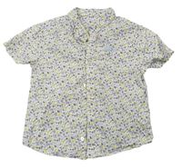 Bílo-modro-žlutá květovaná košile Matalan