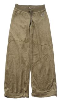 Béžové sametové kalhoty s kamínky zn. H&M