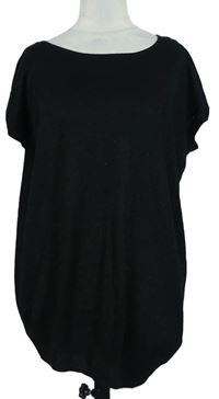 Dámské černé třpytivé úpletové tričko Next 