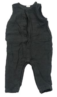 Antracitové mušelínové laclové kalhoty H&M