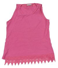 Růžové tričko s krajkou Matalan
