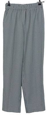 Dámské černo-modro-bílé vzorované volné kalhoty Primark 