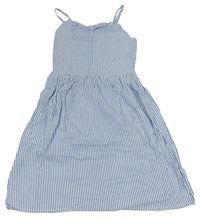 Modro-bílé pruhované krepové šaty Primark