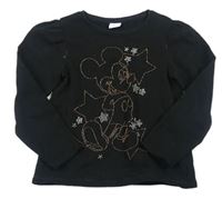 Černá mikina s Mickeym z korálků Disney