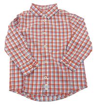 Červeno-světlemodro-bílá kostkovaná košile TOM TAILOR
