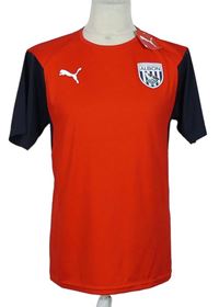 Pánské červeno-tmavomodré sportovní tričko s erbem Puma 