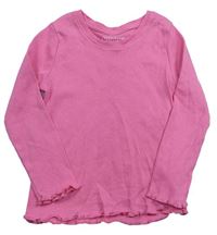 Růžové žebrované triko Primark