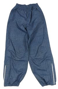 Tmavomodré melírované nepromokavé šusťákové kalhoty Tchibo