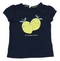 Tmavomodré tričko s citrony 