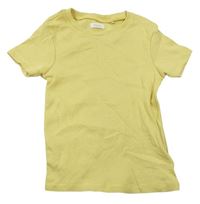 Žluté žebrované tričko Next
