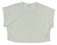 Bílé crop tričko Shein