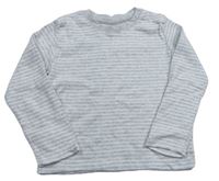 Šedo-bílé pruhované melírované triko M&S