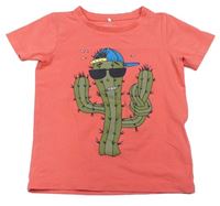 Růžové tričko s kaktusem Name it