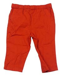 Červené plátěné kalhoty F&F