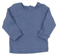 Modré žebrované triko Matalan