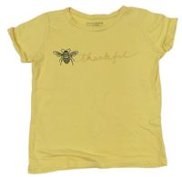 Žluté tričko s nápisem a včelkou PRIMARK