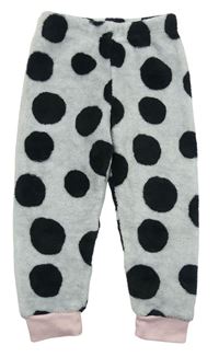 Šedé puntíkaté chlupaté pyžamové kalhoty Pep&Co