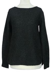 Dámský černý melírovaný svetr H&M
