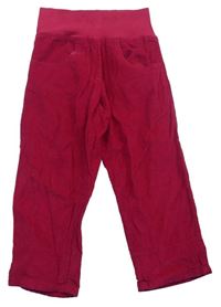 Malinové žebrované kalhoty Lupilu