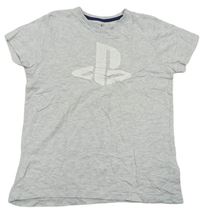 Světlešedé melírované tričko s logem - PlayStation Primark