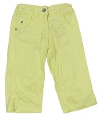 Žluté plátěné capri kalhoty Avenue Kids