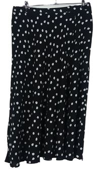 Dámská černá puntíkovaná midi sukně Papaya 