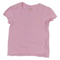 Růžovo-bílé pruhované tričko Kuniboo 