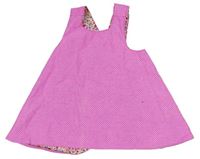 Neonově růžové puntíkaté oboustranné šaty 