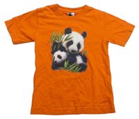 Oranžové tričko s pandami