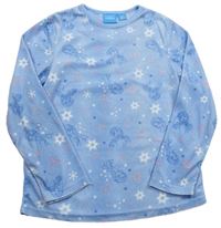 Světlemodré sametové pyžamové triko s Frozen Disney