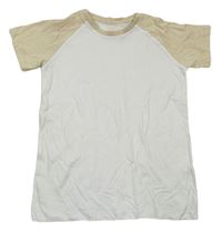 SVětlehnědo-bílé tričko Matalan