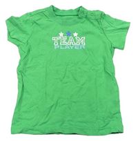 Zelené tričko s nápisem a hvězdami TCM