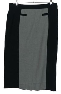Dámská černo-šedá pouzdrová midi sukně M&S
