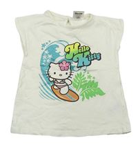 Krémové tričko s Hello Kitty zn. Sanrio