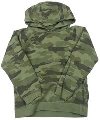 Khaki army mikina s kapucí M&Co.