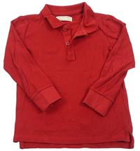 Červené polo triko Zara
