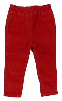 Červené manšestrové kalhoty M&Co.