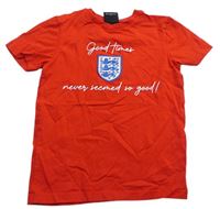 Červené tričko England s nápisy George
