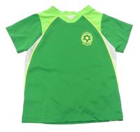 Zeleno-bílé sportovní tričko s míčem H&M