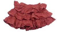 Růžovočervená vrstvená sukně M&S