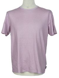Pánské růžové vzorované tričko Ted Baker 