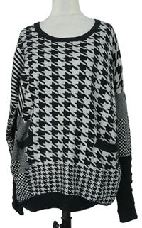 Dámský černo-šedý vzorovaný svetr Khujo 