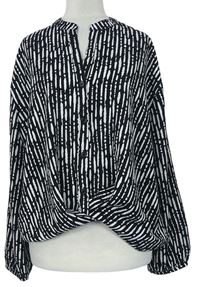 Dámská černo-bílá vzorovaná halenka Primark 