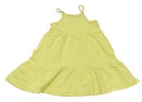 Citronové bavlněné šaty Matalan